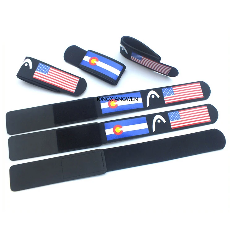 

High quality black print custom logo ski strap, Available in red, black, white, blue, any pms color is ok.