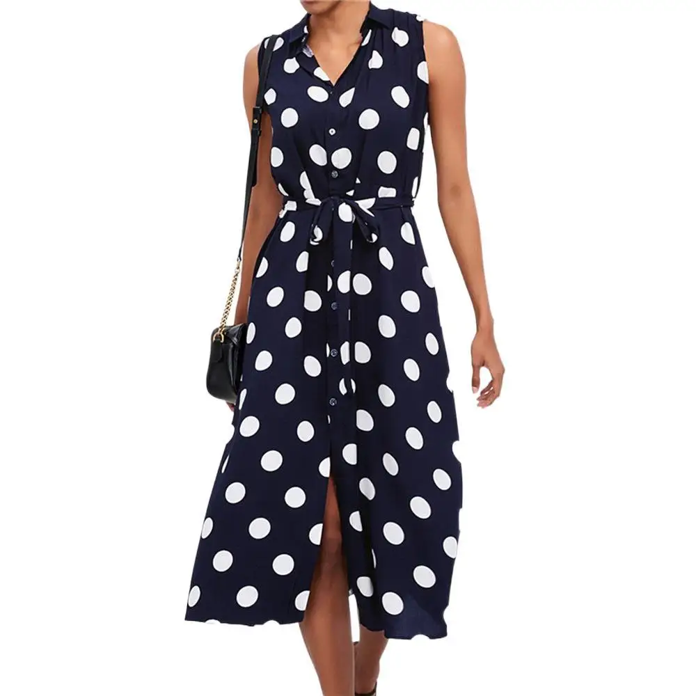 

New Arrival Women Plus Size Summer Bodycon Office Split Midi Dress with Belt