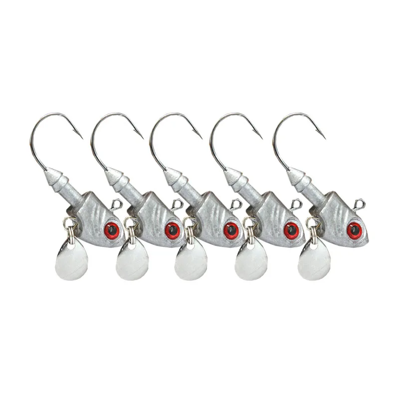 

Fish Lead Head Hook with Spoon Sequins 7g/10g/14g/20g Lead Jig Hook FIshing Jig Hook, Original