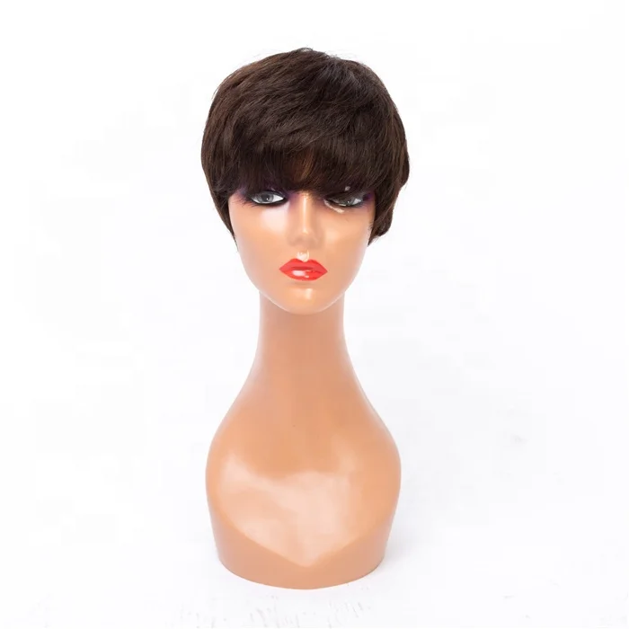

Cheap Factory Price Good Quality Short Pixie Cut Machine Made Human Hair Wigs