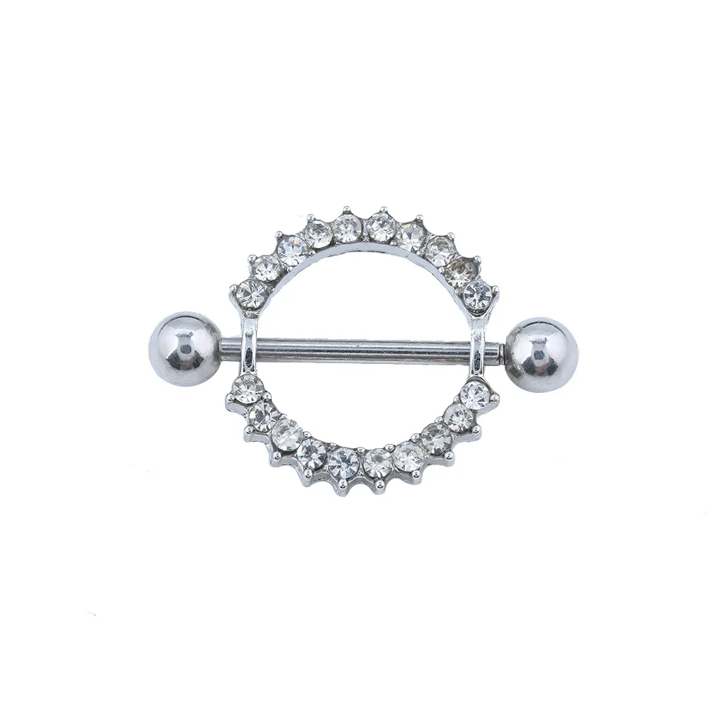 

Wholesale drop shipping service Gem CIRCLE Nipple Ring Body Piercing Jewelry