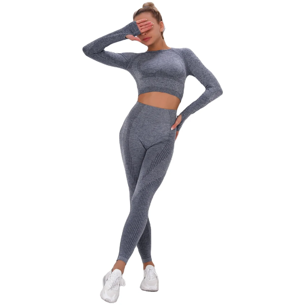 

Tops for women 2021Seamless spandex high waisted butt-lift underwear yoga workout tights slimming suit, Pictures shown