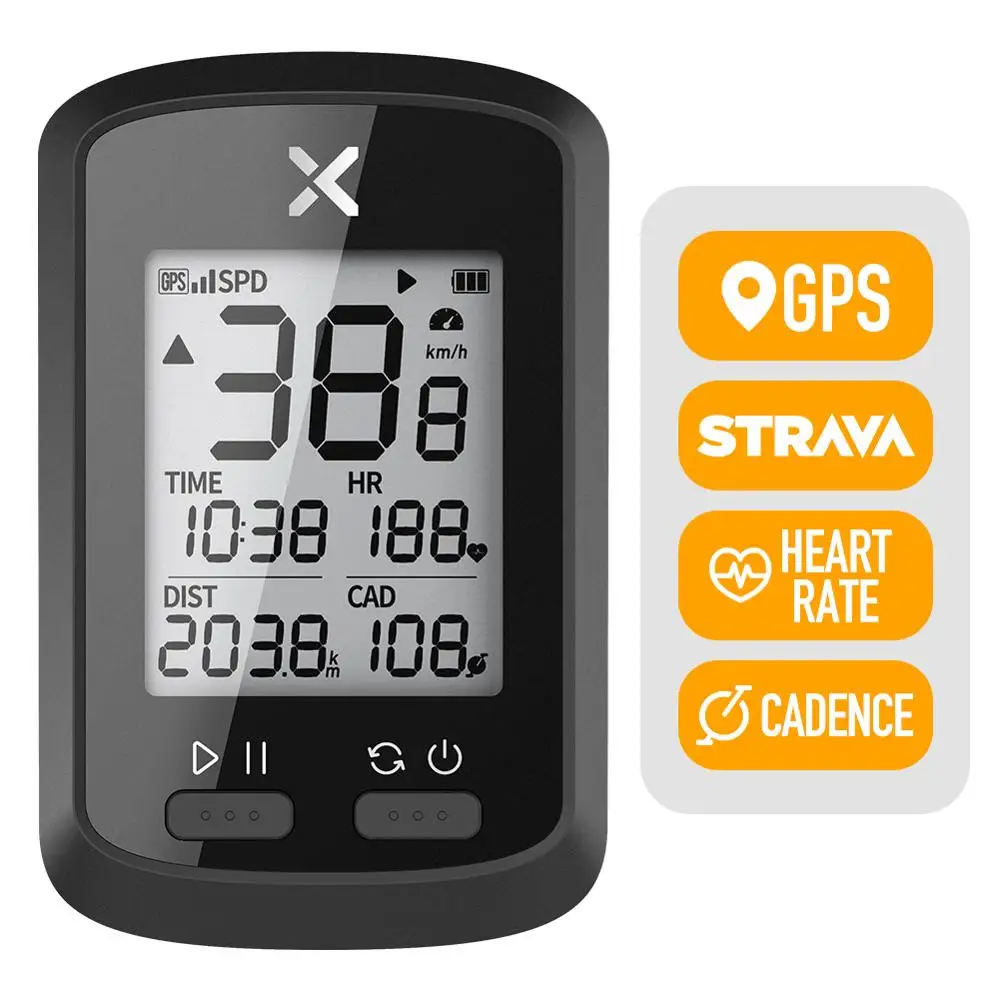 

Xoss G+ Wireless Gps Cycle Odometer Road Bike Lcd Digital Speedometer Plus Bicycle Computer For Mtb Bikes Cycle, Black