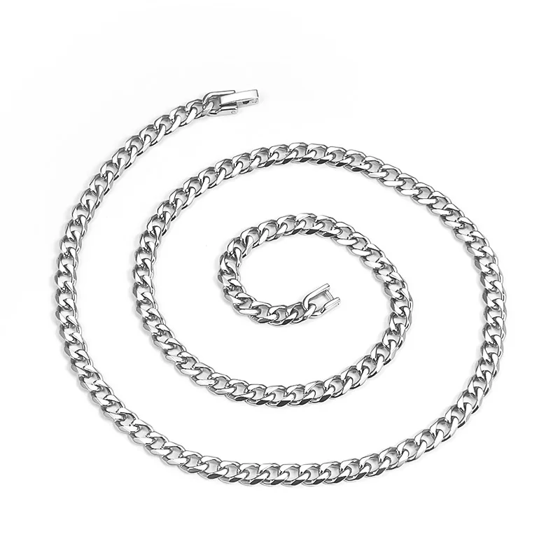 

Charare titanium steel hip hop style necklace men accessories, Silver