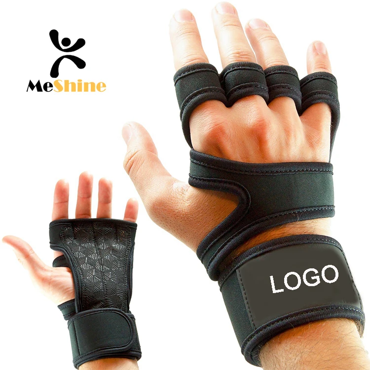 

Wholesale Custom Logo Men Protection Palm Cross Training Fitness Weight Lifting Grip Gym Gloves For Workout