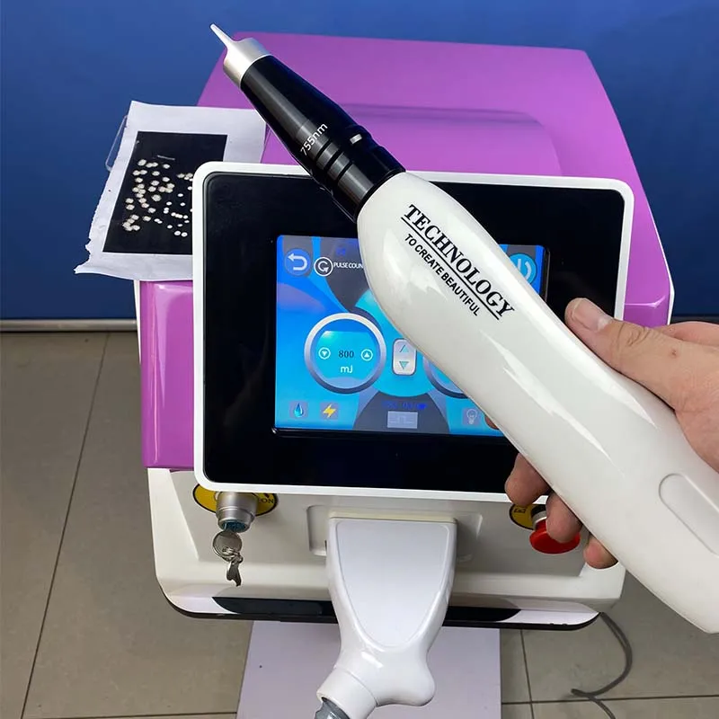 

Newest High Quality Nd Yag Laser755 1320 1064 532nm Picosecond Laser Tattoo Removal Machine Face Skin Care Tools