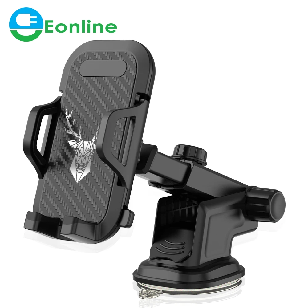 

EONLINE 3D Sucker Car Phone Holder Mount Stand GPS Telefon Mobile Cell Support For iPhone 15 Pro Max X Xiaomi Huawei Samsung