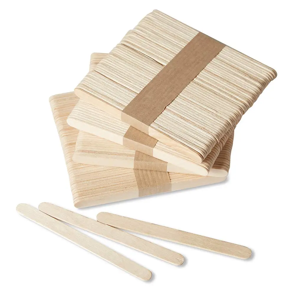 

Wholesale disposable chinese factory customized wooden ice cream sticks, Natural