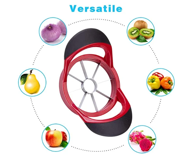 

Very Easy Cutting Stainless Steel Ultra-Sharp Apple Cutter,Divider Slicer Corer With Lightweight Handle