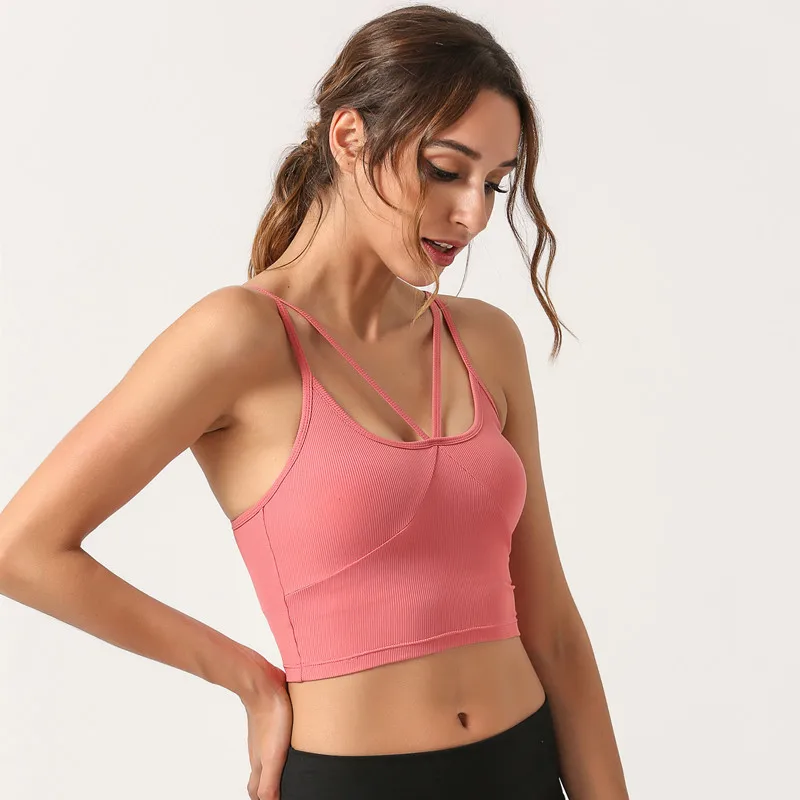 

High Quality Women Sexy Back Push Up Sports Bra Top Quality Lingerie Fitness Anti Sagging Workout Sports Bra