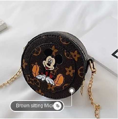 

shoulder crossbody cute princess little girl coin purse Mickey Korean style simple fashion small round bag