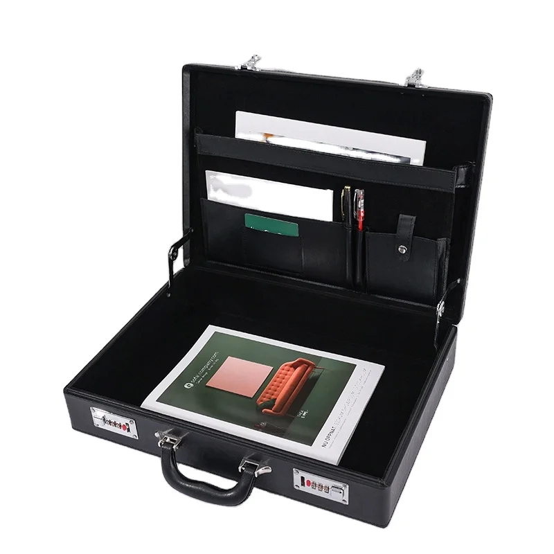 

Black export official document password box customized popular PU belt logo