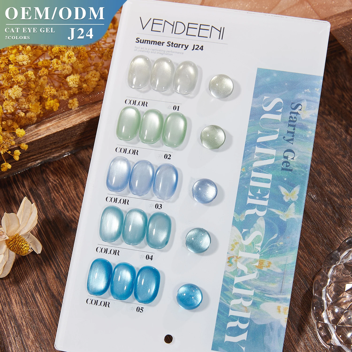 Vendeeni Summer Starry 2025 New Popular French Style UV Nail Polish Gel Stone Cat's Eye Gel 15ml Professional for Salons