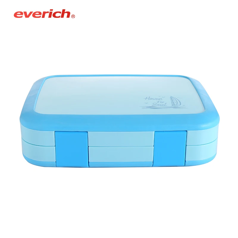 

Plastic BPA-Free Bento Lunch Box With Four Compartments Microwave & Dishwasher Safe, Customized color acceptable