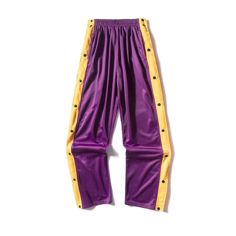 

New Korean style casual fashion pants teen new fashion pants Open button fashion jigger pants, Red, gray, black, purple