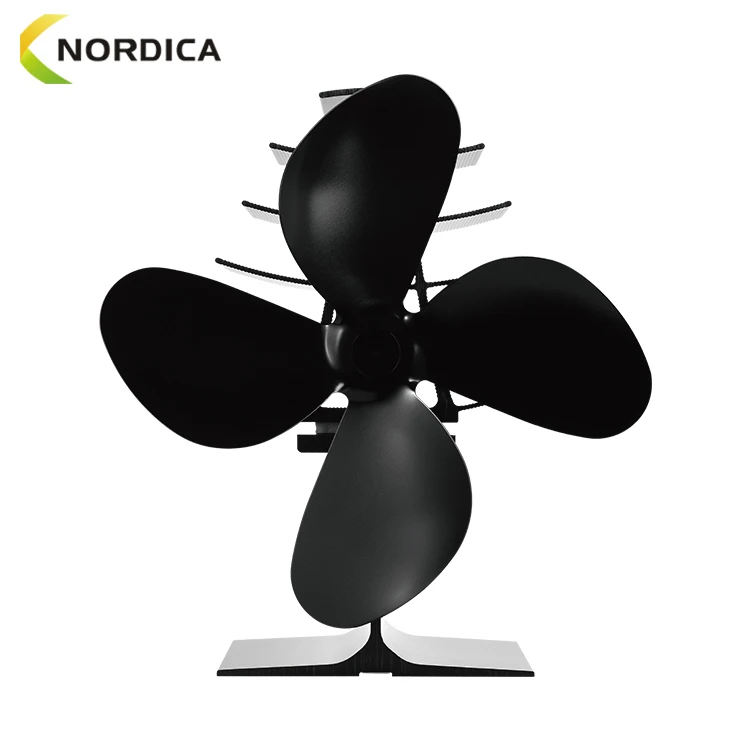 Nordica Warmte Aangedreven Kachel Fan Van 4 Blades Kleine Kachel Top Fan Haard Accessoires HL-700C