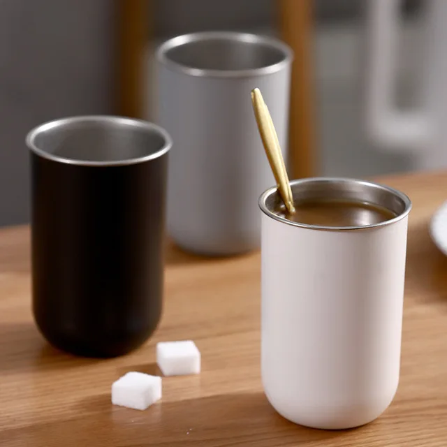 

Custom Logo 304 Stainless Steel 300 ml Home Simple Nordic Reusable Coffee Cup