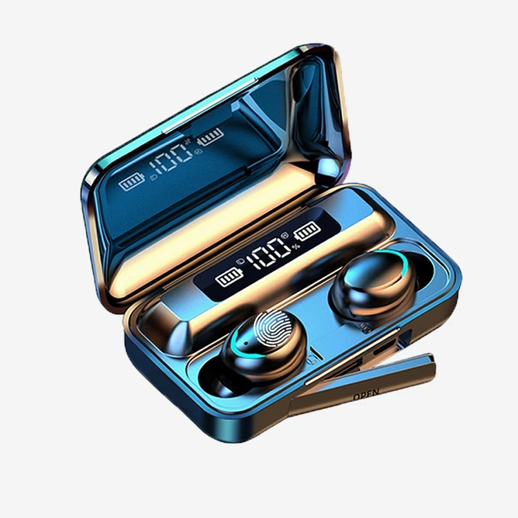 

F9 True Wireless Mini Bass Earbuds With Charging Case Led Display Headphone