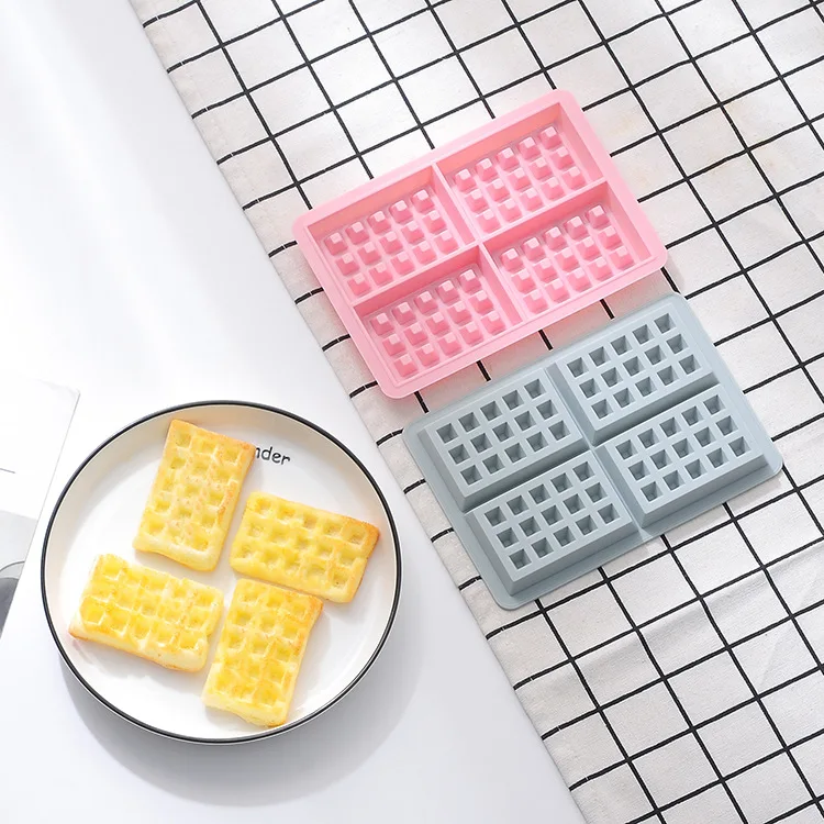 

Silicone waffle mold diy tools biscuit cake Chocolate Candy mold muffin checkered cake Waffle Maker Baking Tray