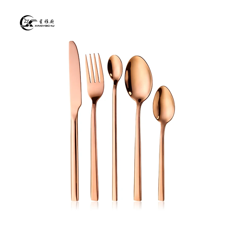 

New Royal Stainless Steel Flatware Dinnerware Set Restaurant Hotel Luxury Wedding Rose Gold Cutlery Set, Iridescent/silver/gold/rose gold