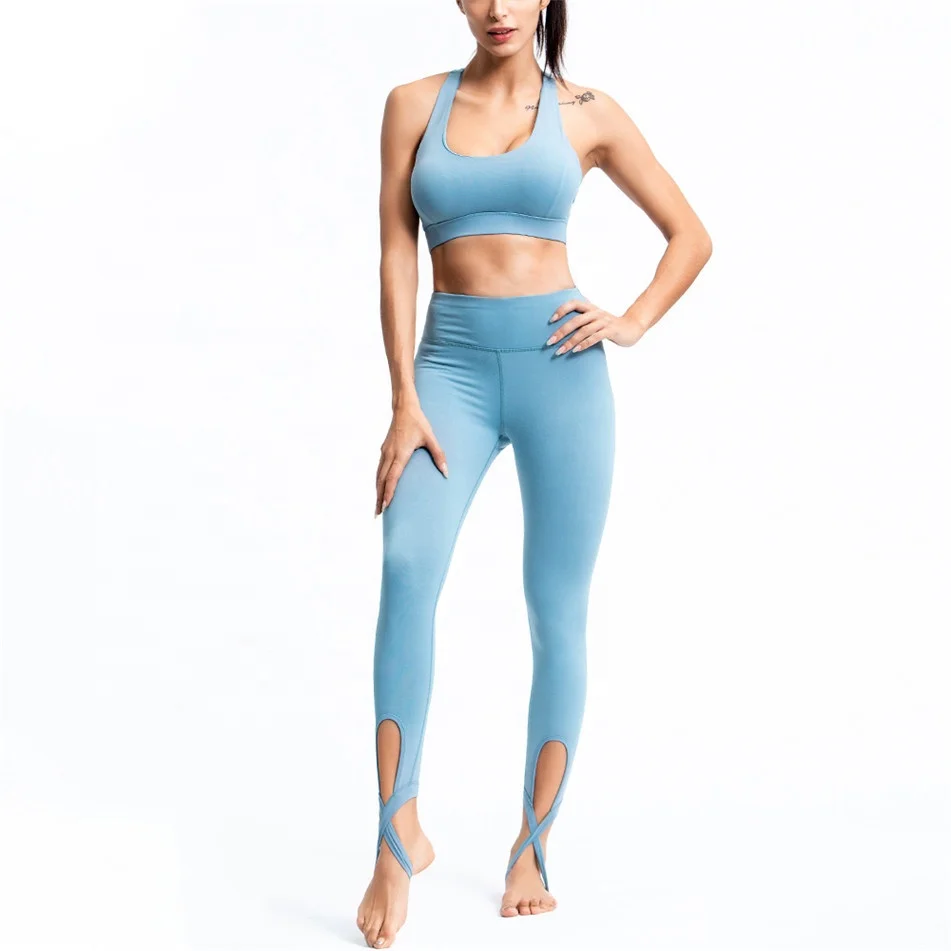 

Melody wear bum lift yoga sets sport bra and legginngs hot selling fitness yoga wear workout tights, 2 colors