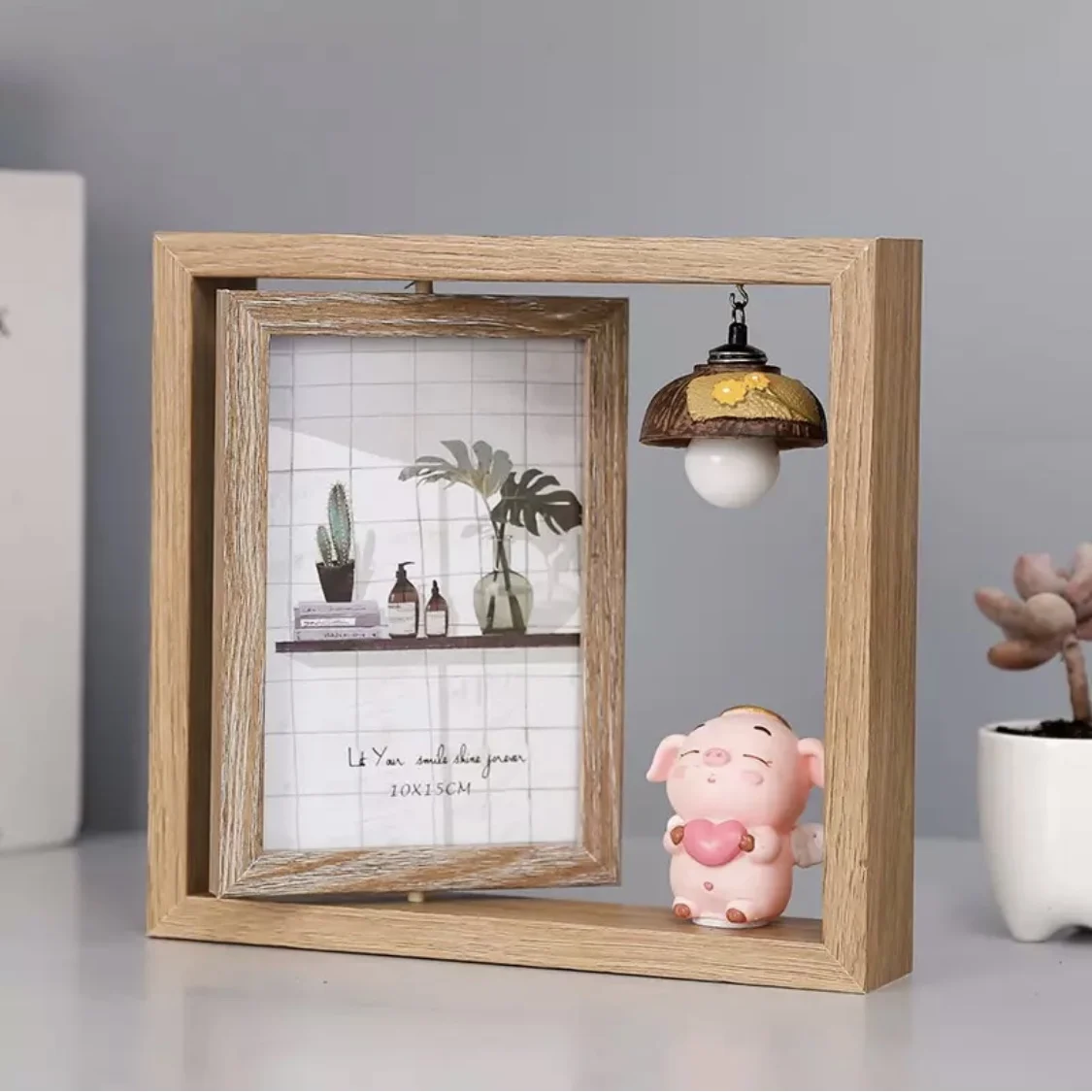 Clear Acrylic Display With Logo Solid Cube Acrylic Photo Blocks Frame