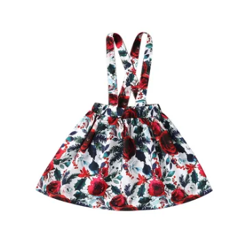 

Fashion European Cotton Sweet Print Flower Children Girl Party Dress, Picture shows