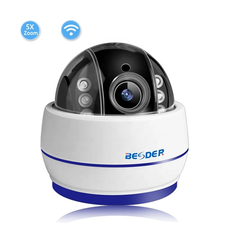 

BESDER 1080P Wifi CCTV PTZ Rotating Camera Surveillance 5X Optical Zoom 2.7-13.5mm Motorized Lens DC 12V CCTV Cameras Security