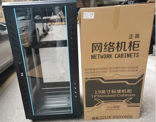 

22U*600*600 19" international standard vented server cabinet network rack size data center 18U,22U,32U,37U,42U for Toten