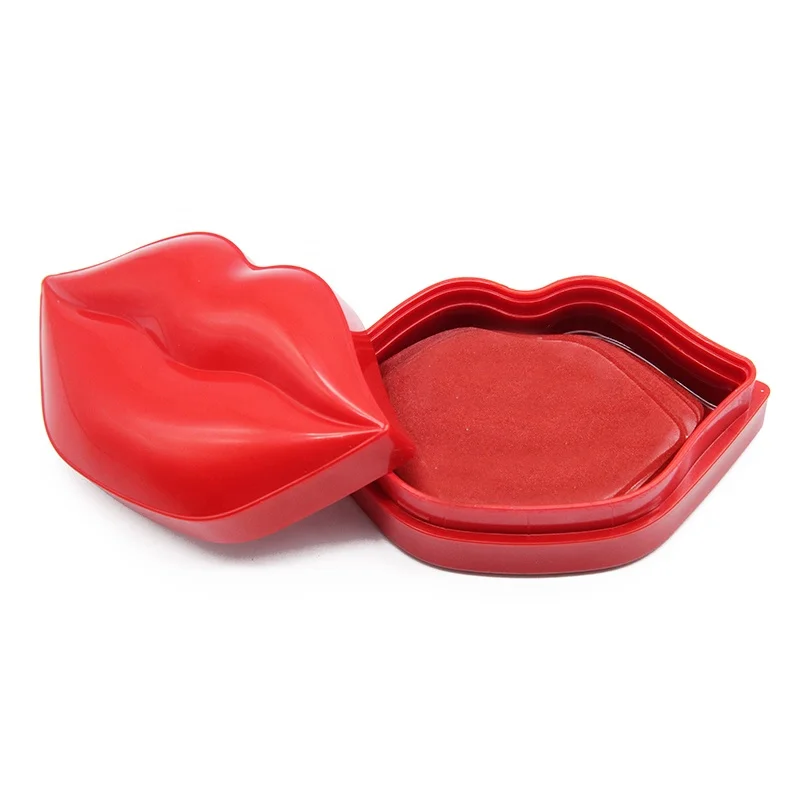 

2020 hot sale new products red and pink lip care mask anti winkle collagen lip mask