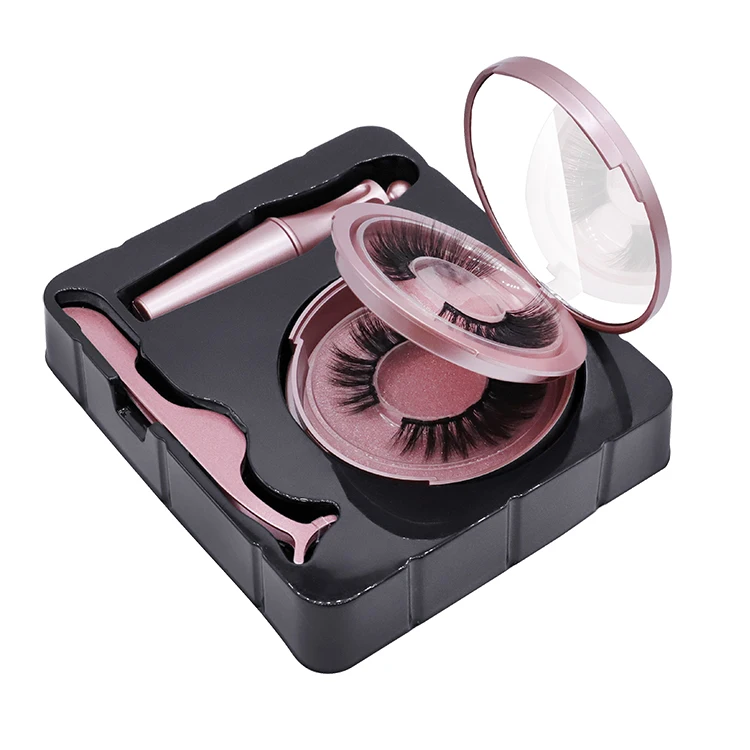 

Wholesale Custom 3D Mink Eyelashes False Eyelashes Kit Packaging Vendor, Black
