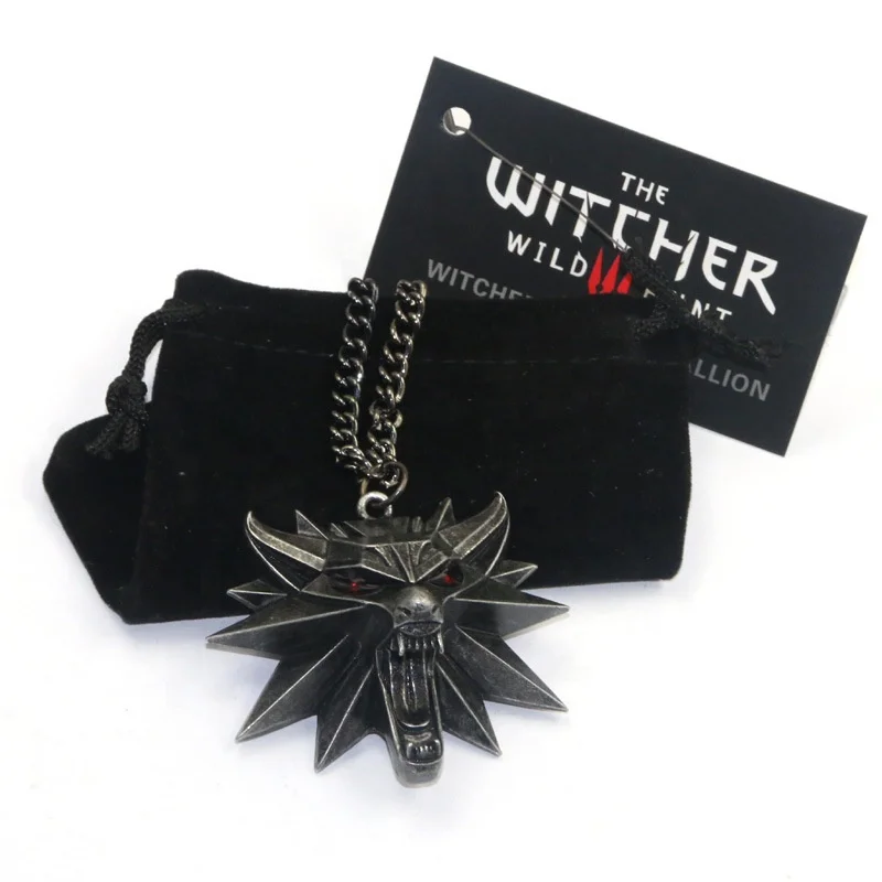 

Wholesale Witcher 3 Wild Hunt Game Design Men Wolf Necklace