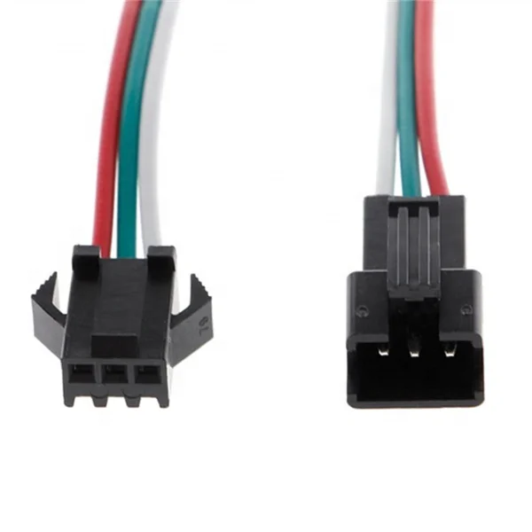 high quality JST sm 3 pin 3y male and female connector wire harness sm2.5 wire to board for LED strip light