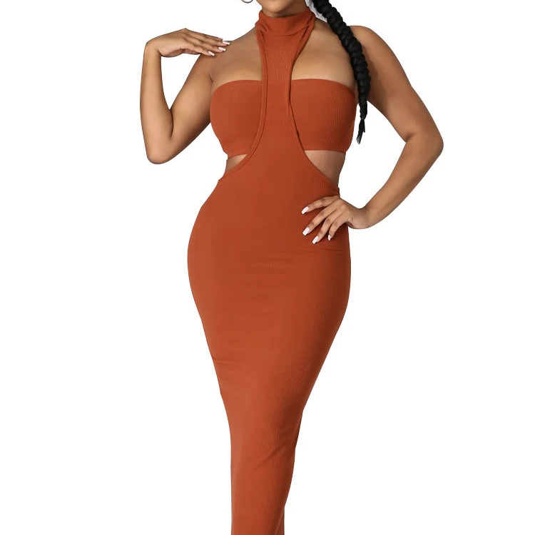 

2021 Autumn New Clothes Hanging Neck Black Strawberry Dress Plus Size Dress