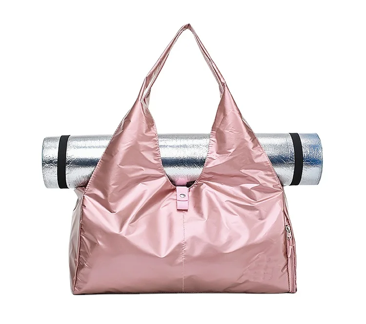 

Trendy soft lightweight Carrying Workout Gear Travel Yoga Gym Bag With Wet Dry Storage Pockets, Pink,black,silver