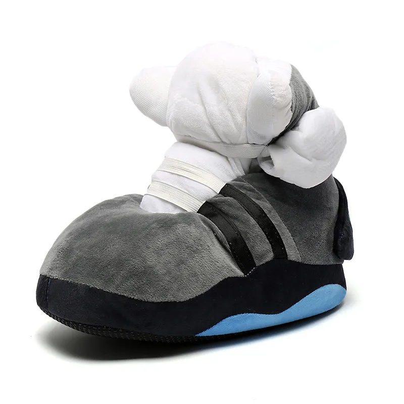 

Fashion trend men women winter big funny fuzzy plush warm indoor sneakers slippers