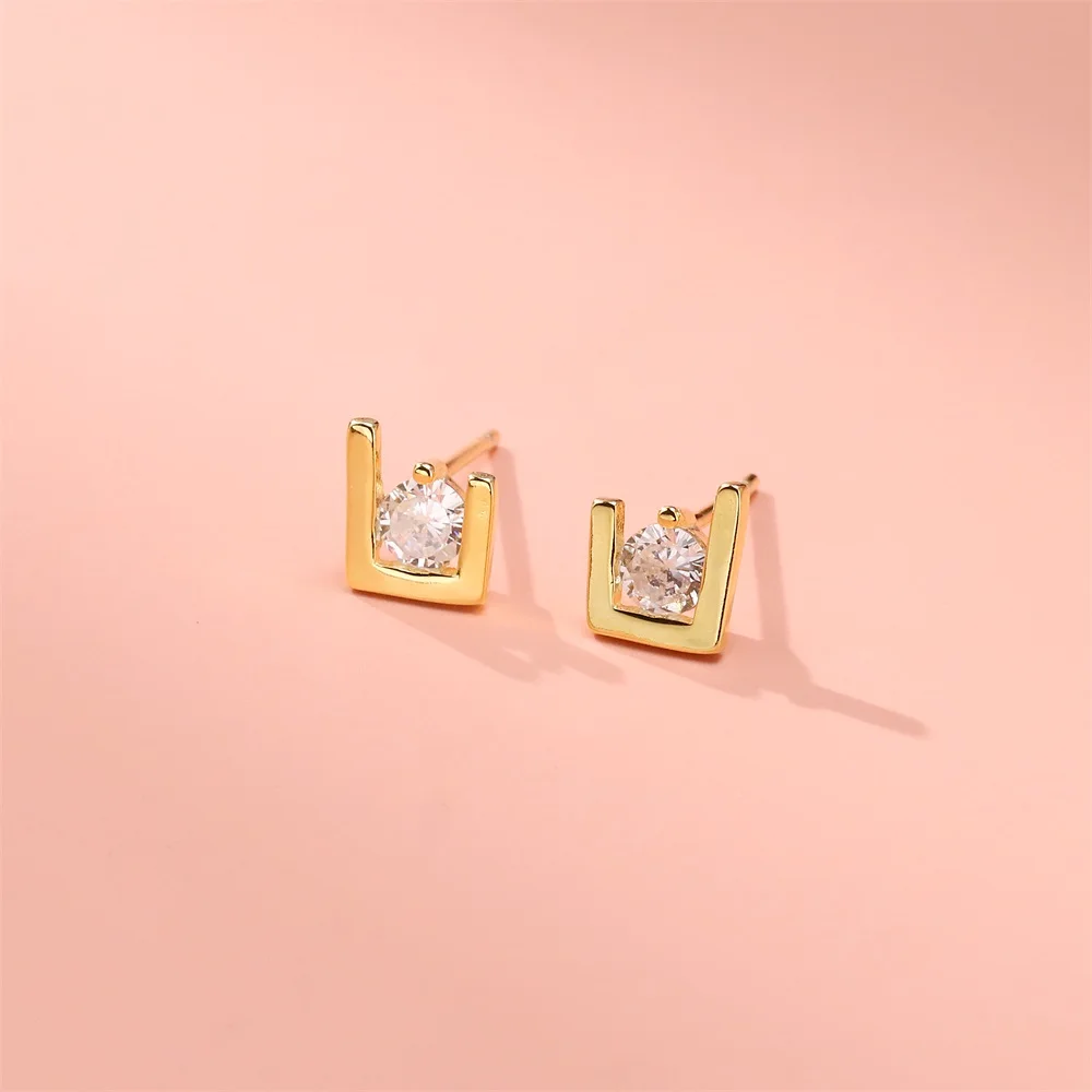 

yalibao jewelry s925 sterling silver earrings new original design top shiny transparent CZ frame daily wear earrings for women, Picture shows