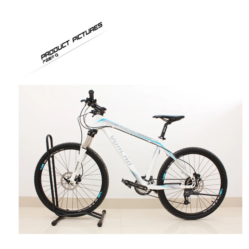 

Bike Bicycle Parking Rack Storage Stand "L" shape Storage Portable Rear Wheel Indoor Stand, Black powder coat