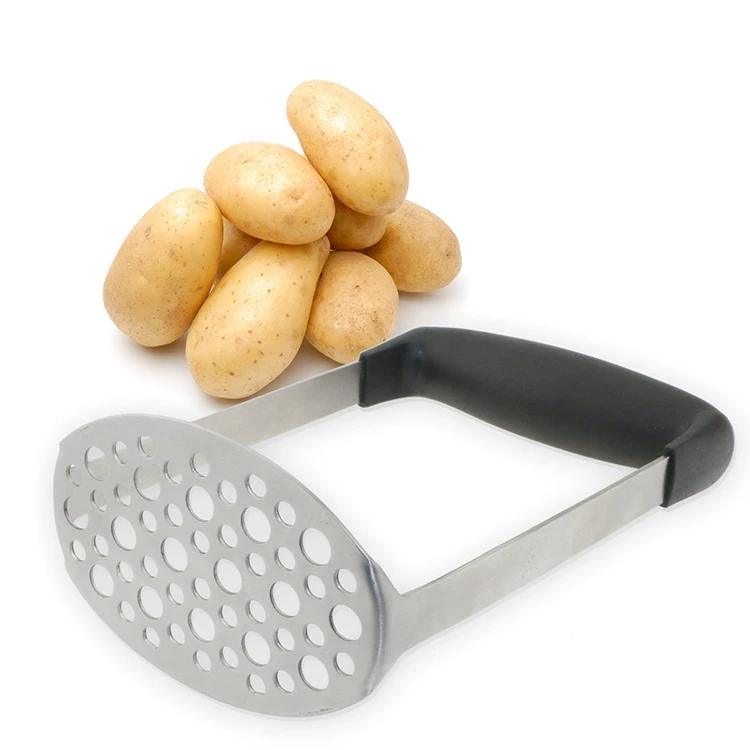 

Professional Cookware Stainless Steel Potato Anti-slip Handle Potato Masher