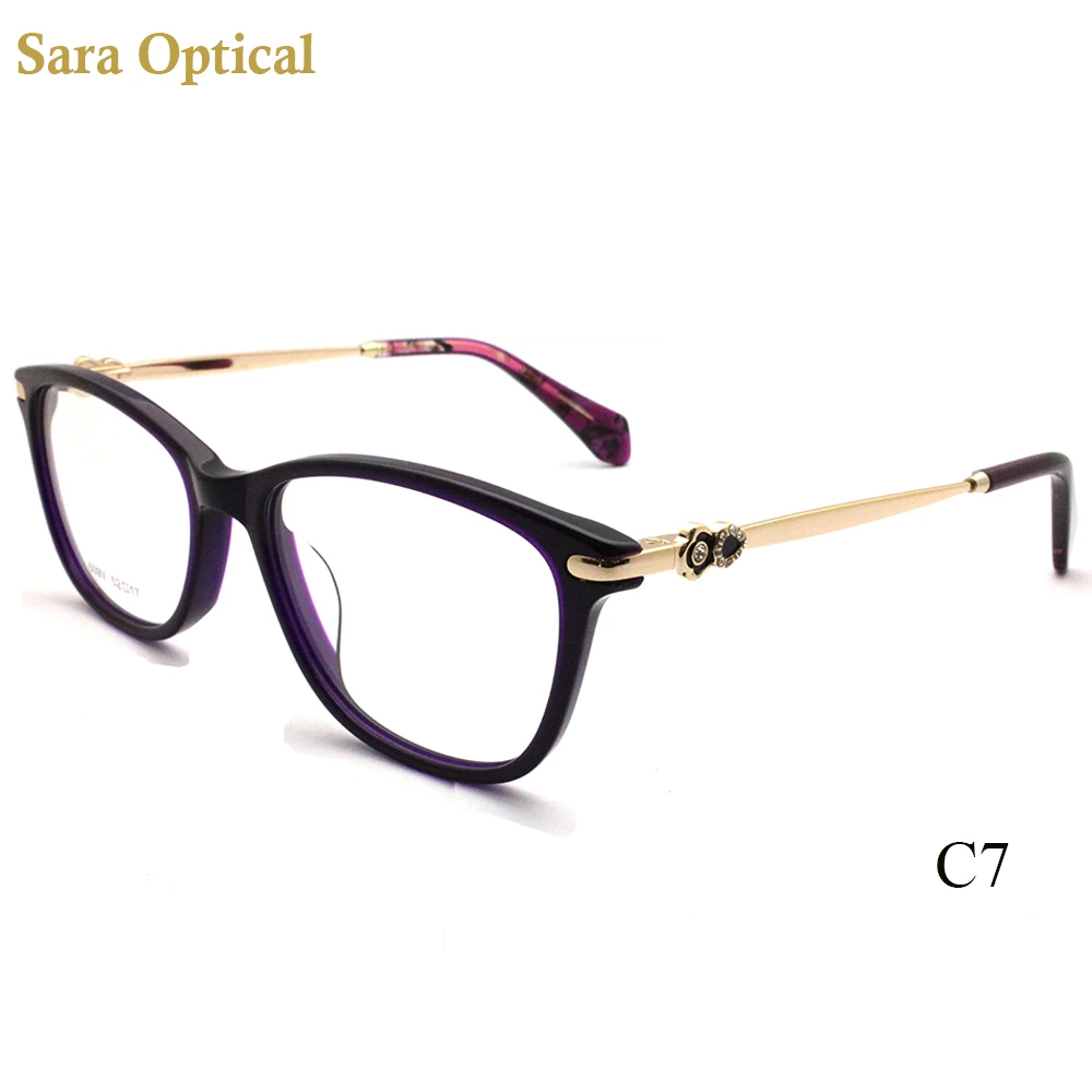 

New designed eye glass eyeglasses frames computer eyewear glasses ladies Acetate Optical classic