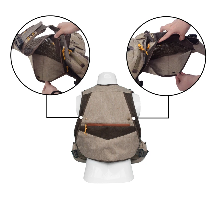 Adjustable Breathable Outdoor Fly Fishing Backpack Vest Chest Pack with ...