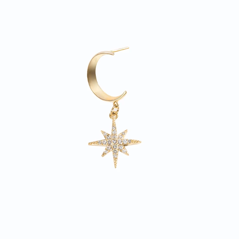 

2021 wholesale new fashion cheap Earrings women girls long jewelry accessories six Star Pendant Earrings