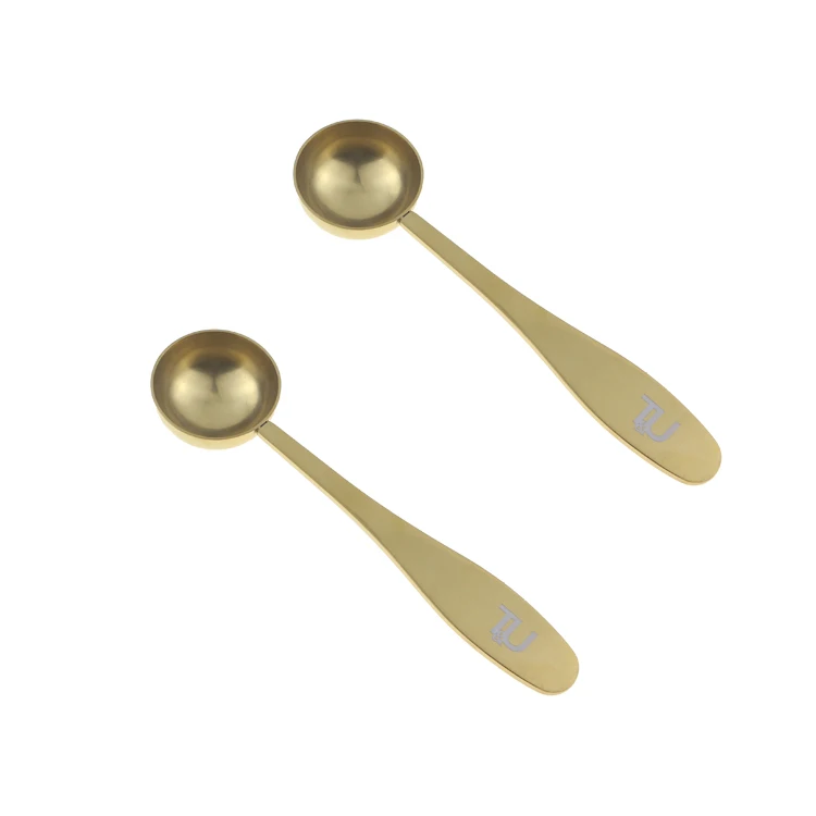 Stainless Steel 2.5ml & 5ml Coffee Tea Spoon Gold Coffee Spoon