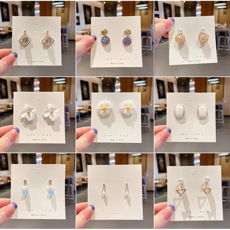 

AIs Fashion Retro Exaggerated Women's Silver Earrings Tassel Earrings Personalized Women, As picture