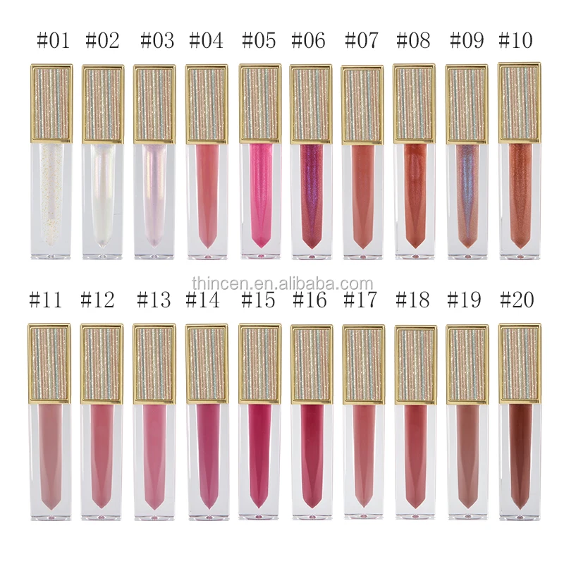 20 Color Thick Glossy Private Label Clear Wholesale Lipgloss