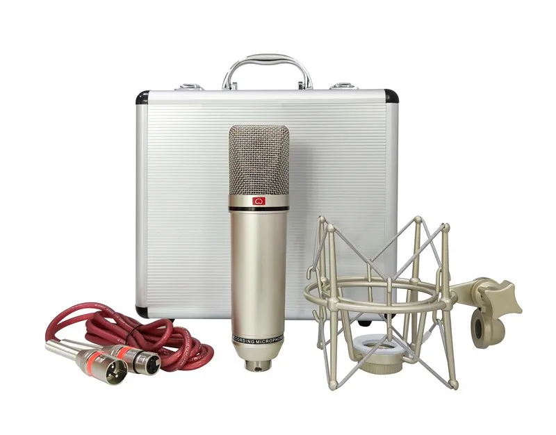 

U87 Condenser Aluminum Box Set Professional Recording Studio Equipment For Live Streaming Gaming Youtube Video Record Microphone