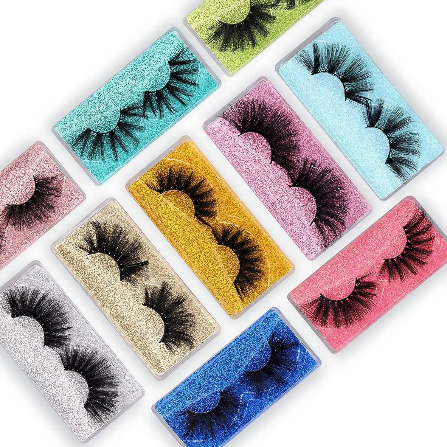 

Wholesale Short 13mm 15mm 16mm 3D Thick Fluffy 100% Real Mink Eye Lashes Handmade 3 D Mink Fur False Eyelashes Vendor With Box