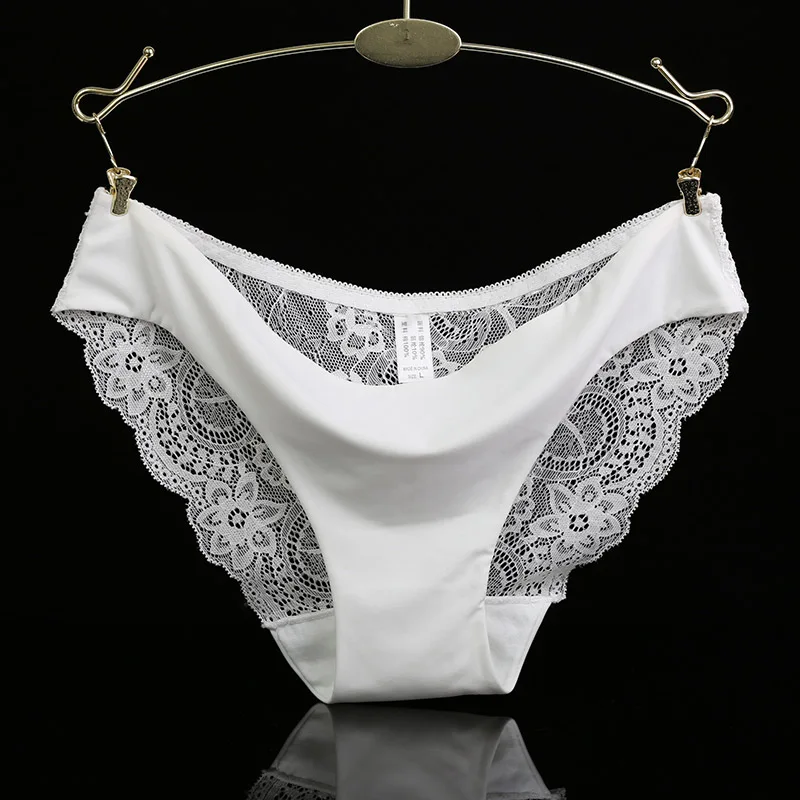 

Ladies Transparent Seamless Underwear Ice Silk Lace Women's Panties