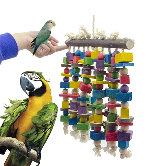 

Cheap Chew Toys Aggressive Chewers Large Breed Birds Wood Toysrd 2021 Bird Toy Wooden Eco-Friendly Parrots