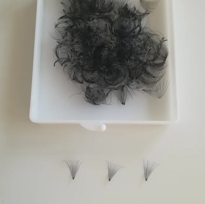 

eyelash factory bulk volume eyelash extensions in one pot 10D loose premade fans lashes, Black